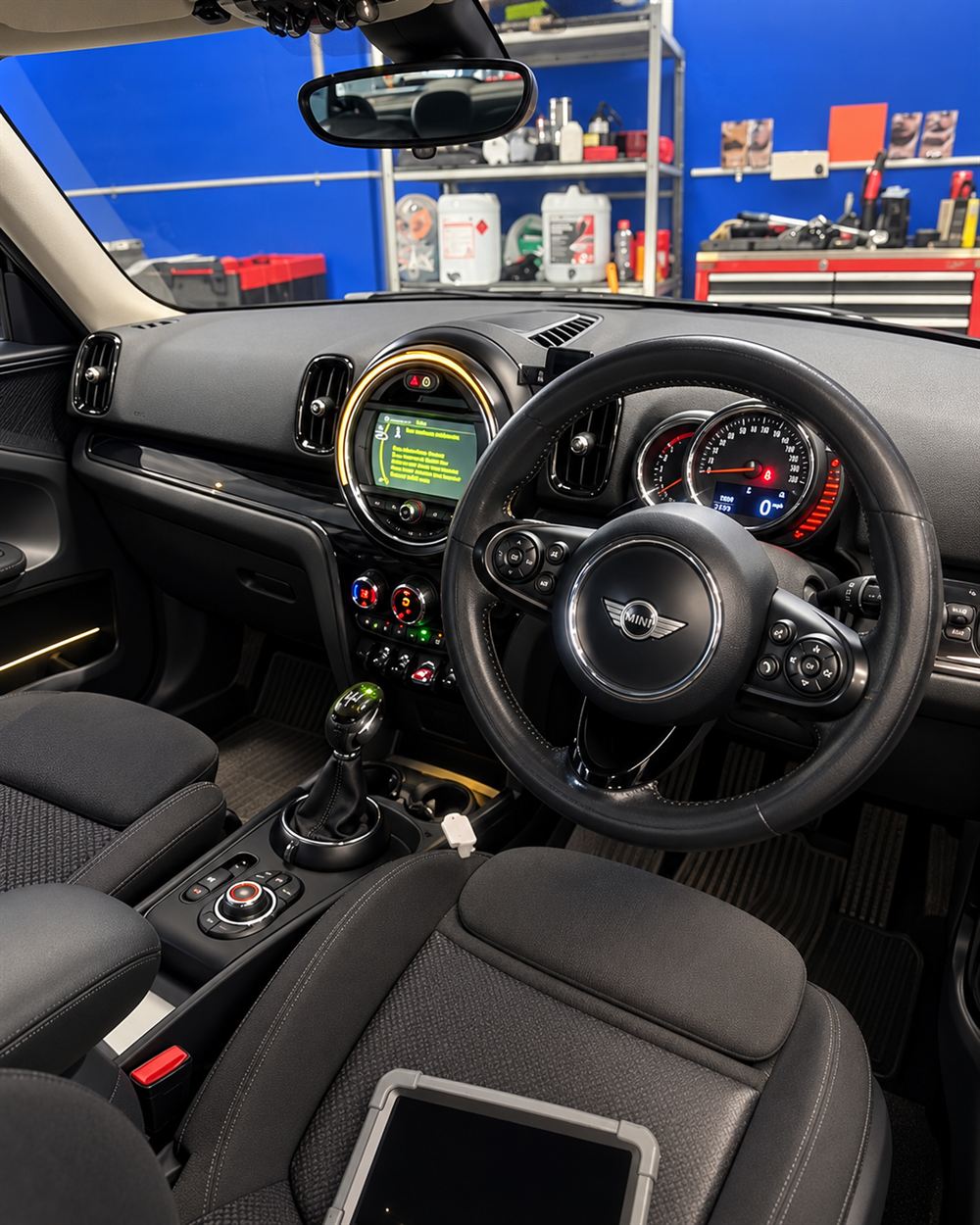 MINI Countryman dashboard with the round central display
