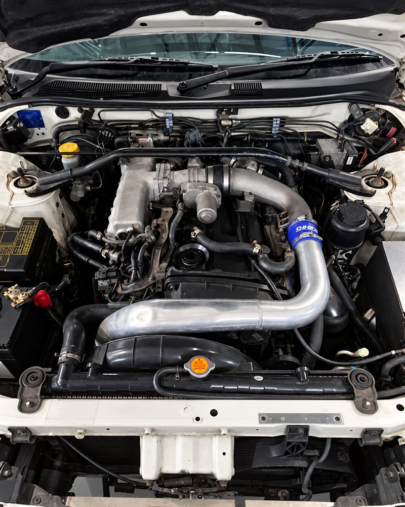 Turbocharged Nissan RB engine bay