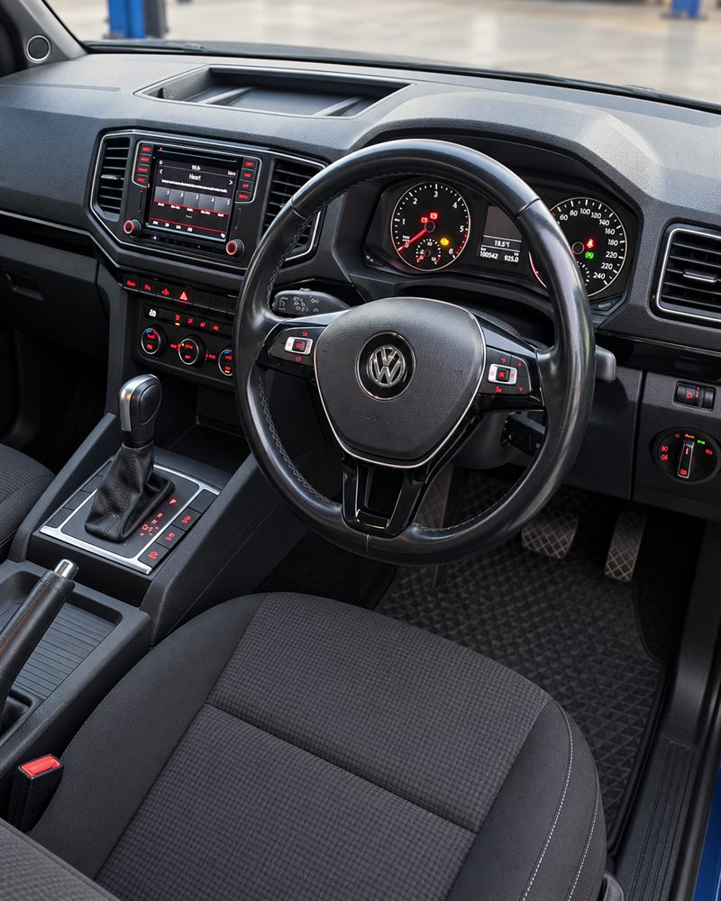 Volkswagen Amarok interior and steering wheel