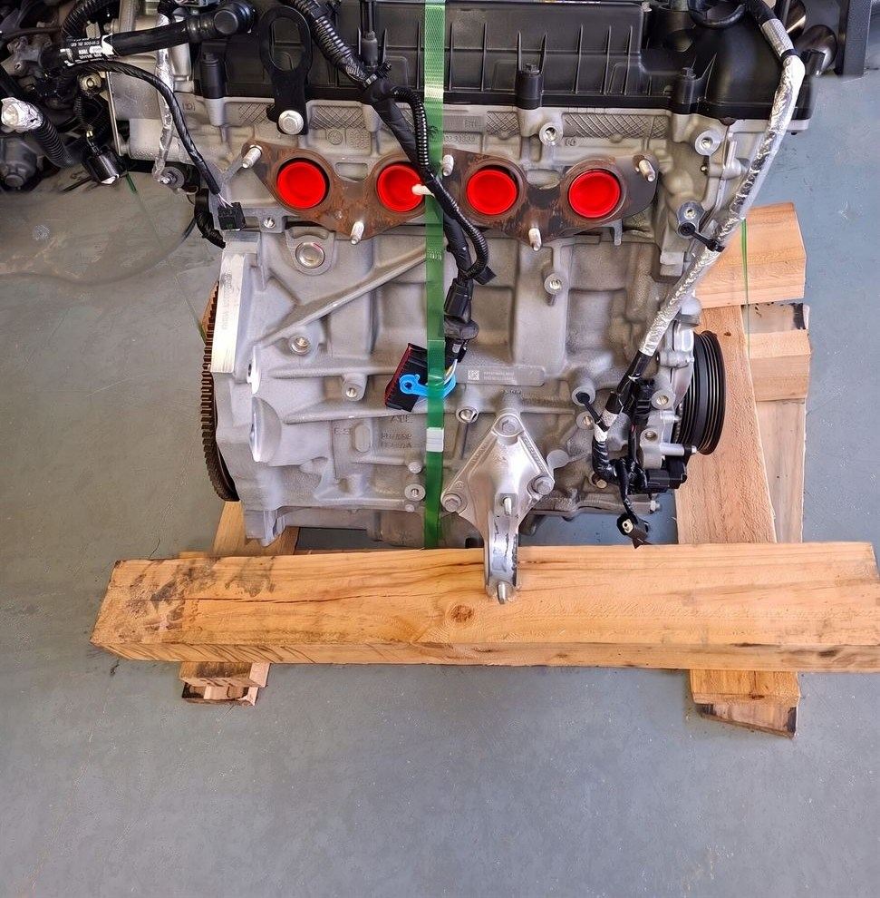 Replacement engine delivered on a pallet ready to be fitted
